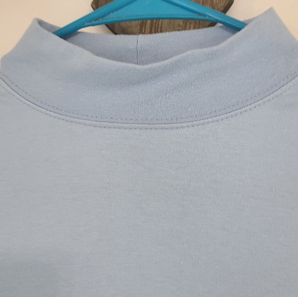 (978) Speculation Petite Woman's Long Sleeve Turtleneck, Size: PS Light Blue - Picture 8 of 16